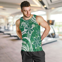 Hawaii Pupuala Plumeria Green Men Tank Top Polynesian Pattern LT01 Green - Polynesian Pride
