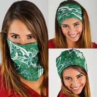 Hawaii Pupuala Plumeria Green Neck Gaiter Polynesian Pattern LT01 - Polynesian Pride