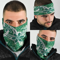 Hawaii Pupuala Plumeria Green Neck Gaiter Polynesian Pattern LT01 - Polynesian Pride