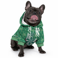 Hawaii Pupuala Plumeria Green Pet Hoodie Polynesian Pattern LT01 - Polynesian Pride