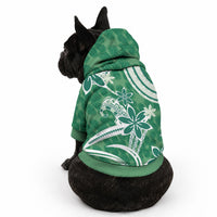 Hawaii Pupuala Plumeria Green Pet Hoodie Polynesian Pattern LT01 - Polynesian Pride