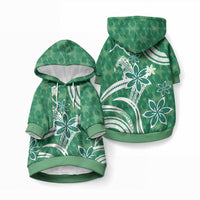 Hawaii Pupuala Plumeria Green Pet Hoodie Polynesian Pattern LT01 Pullover Green - Polynesian Pride