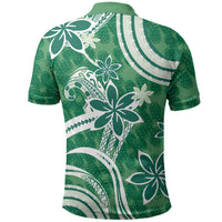 Hawaii Pupuala Plumeria Green Polo Shirt Polynesian Pattern LT01 - Polynesian Pride