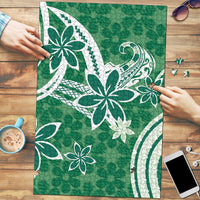 Hawaii Pupuala Plumeria Green Puzzle Polynesian Pattern LT01 Green - Polynesian Pride
