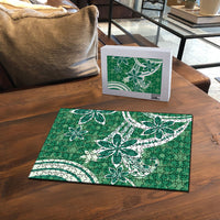 Hawaii Pupuala Plumeria Green Puzzle Polynesian Pattern LT01 - Polynesian Pride