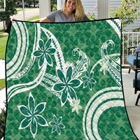 Hawaii Pupuala Plumeria Green Quilt Polynesian Pattern LT01 Green - Polynesian Pride