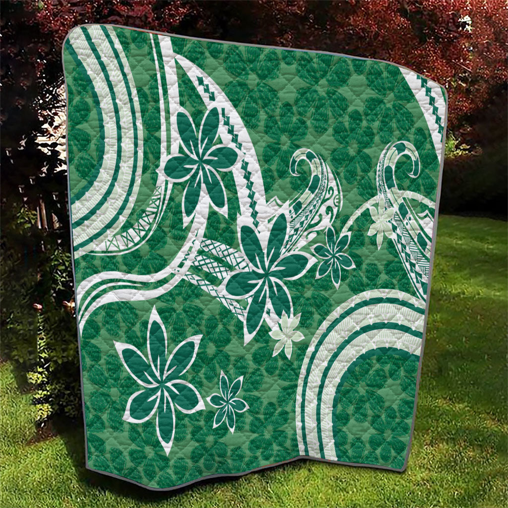Hawaii Pupuala Plumeria Green Quilt Polynesian Pattern LT01 - Polynesian Pride