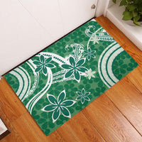 Hawaii Pupuala Plumeria Green Rubber Doormat Polynesian Pattern LT01 - Polynesian Pride