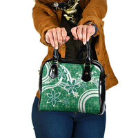 Hawaii Pupuala Plumeria Green Shoulder Handbag Polynesian Pattern LT01 One Size Green - Polynesian Pride
