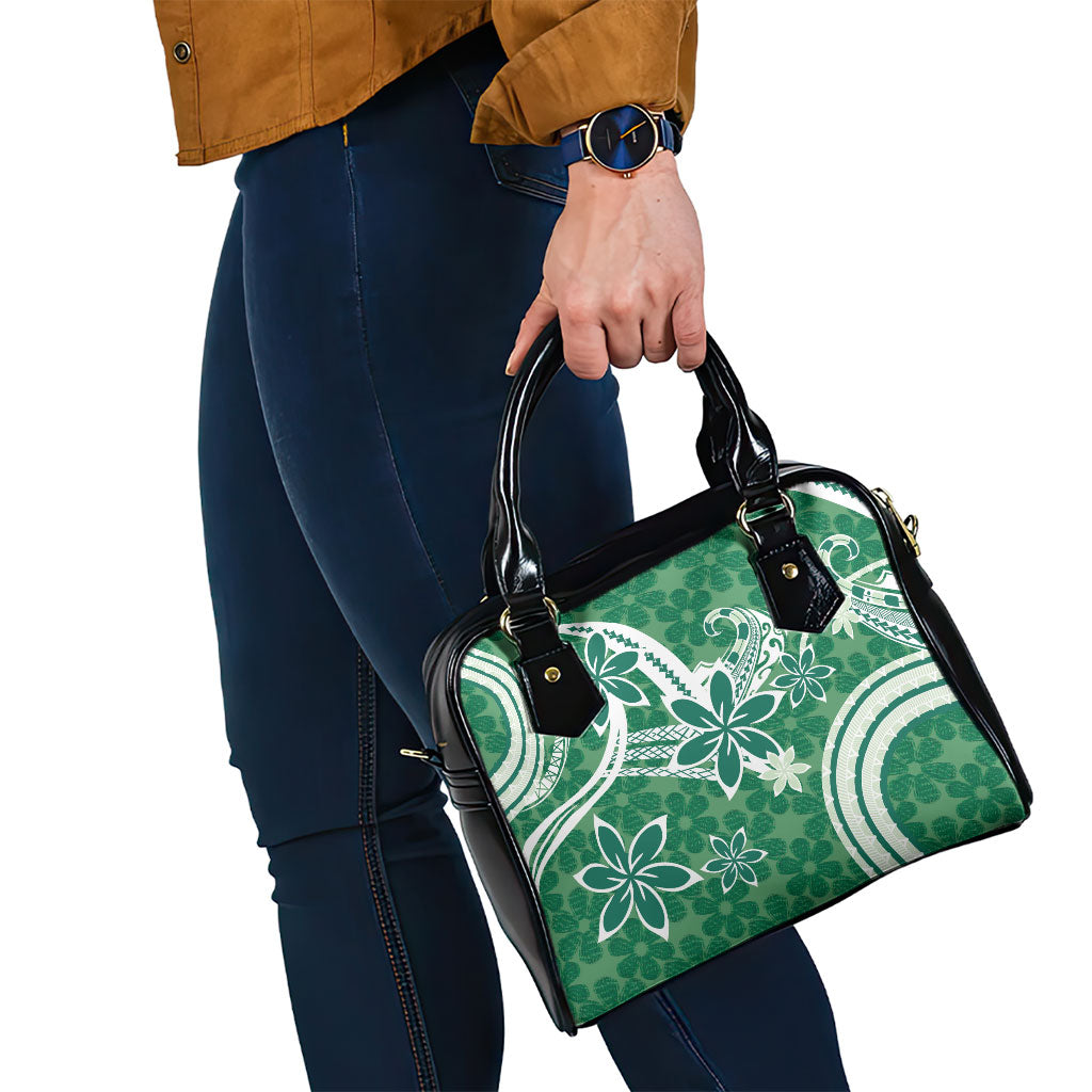 Hawaii Pupuala Plumeria Green Shoulder Handbag Polynesian Pattern LT01 - Polynesian Pride