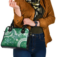 Hawaii Pupuala Plumeria Green Shoulder Handbag Polynesian Pattern LT01 - Polynesian Pride