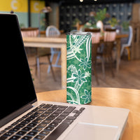 Hawaii Pupuala Plumeria Green Skinny Tumbler Polynesian Pattern LT01 - Polynesian Pride