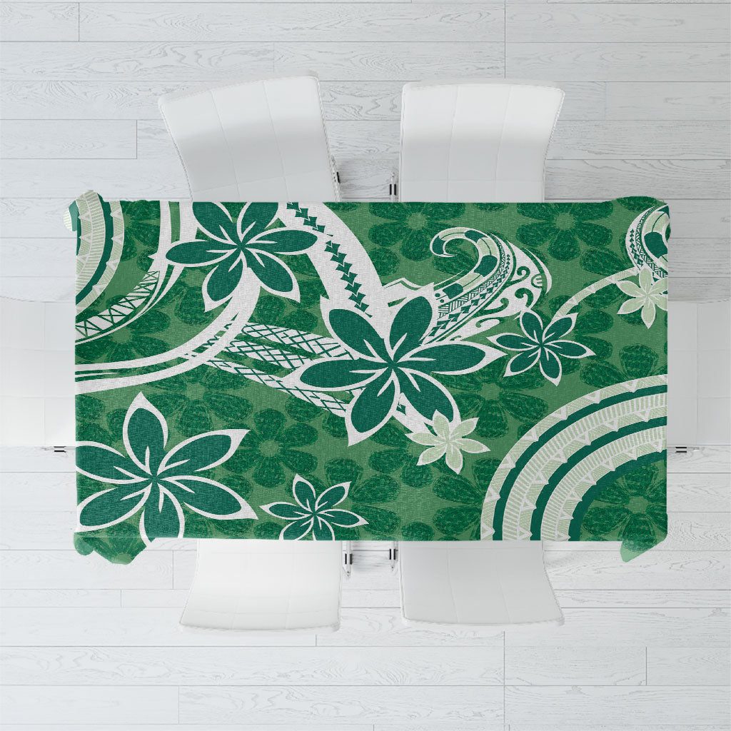 Hawaii Pupuala Plumeria Green Tablecloth Polynesian Pattern LT01 Green - Polynesian Pride