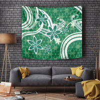 Hawaii Pupuala Plumeria Green Tapestry Polynesian Pattern LT01 Green - Polynesian Pride