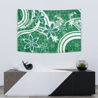Hawaii Pupuala Plumeria Green Tapestry Polynesian Pattern LT01 - Polynesian Pride