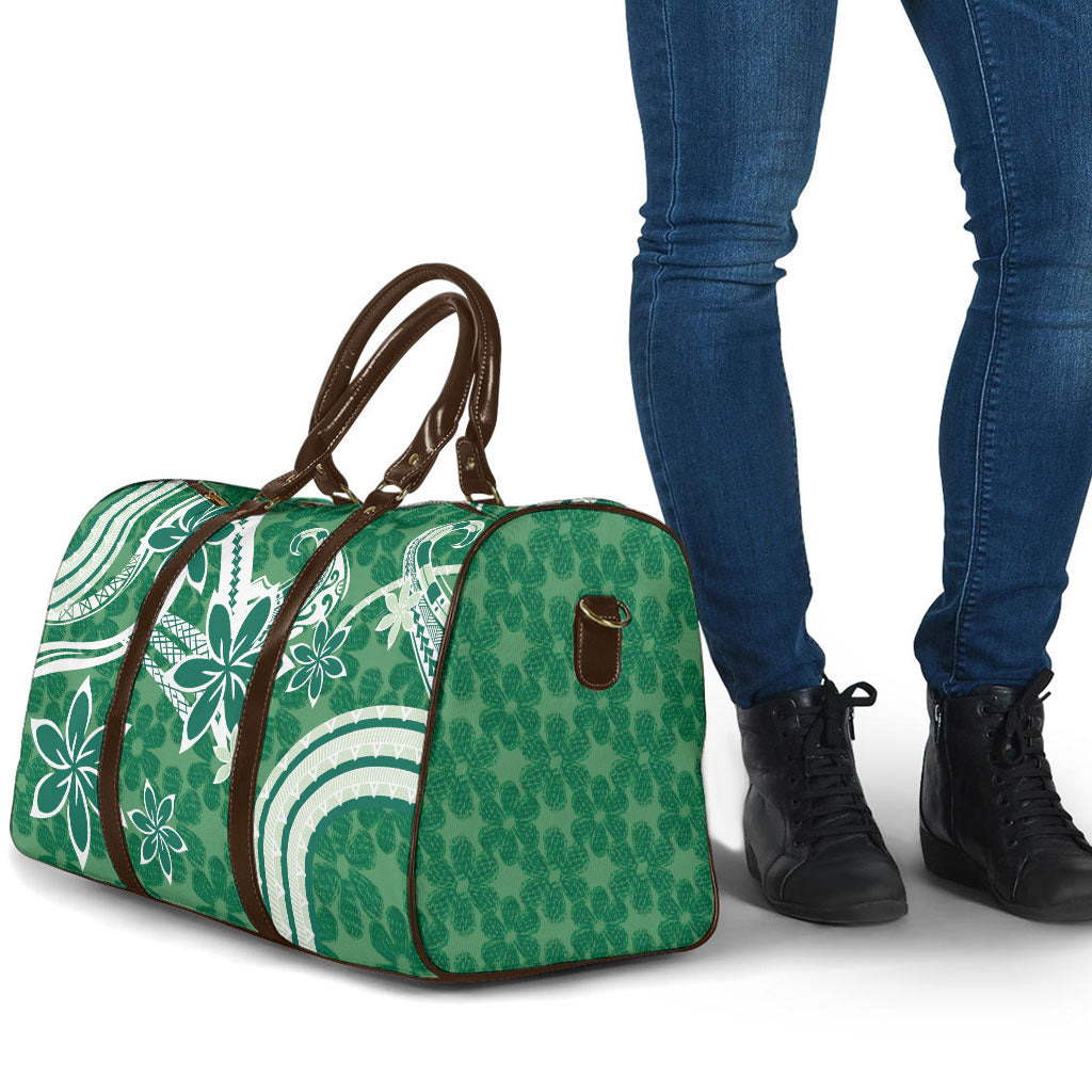 Hawaii Pupuala Plumeria Green Travel Bag Polynesian Pattern LT01 - Polynesian Pride