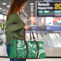 Hawaii Pupuala Plumeria Green Travel Bag Polynesian Pattern LT01 - Polynesian Pride