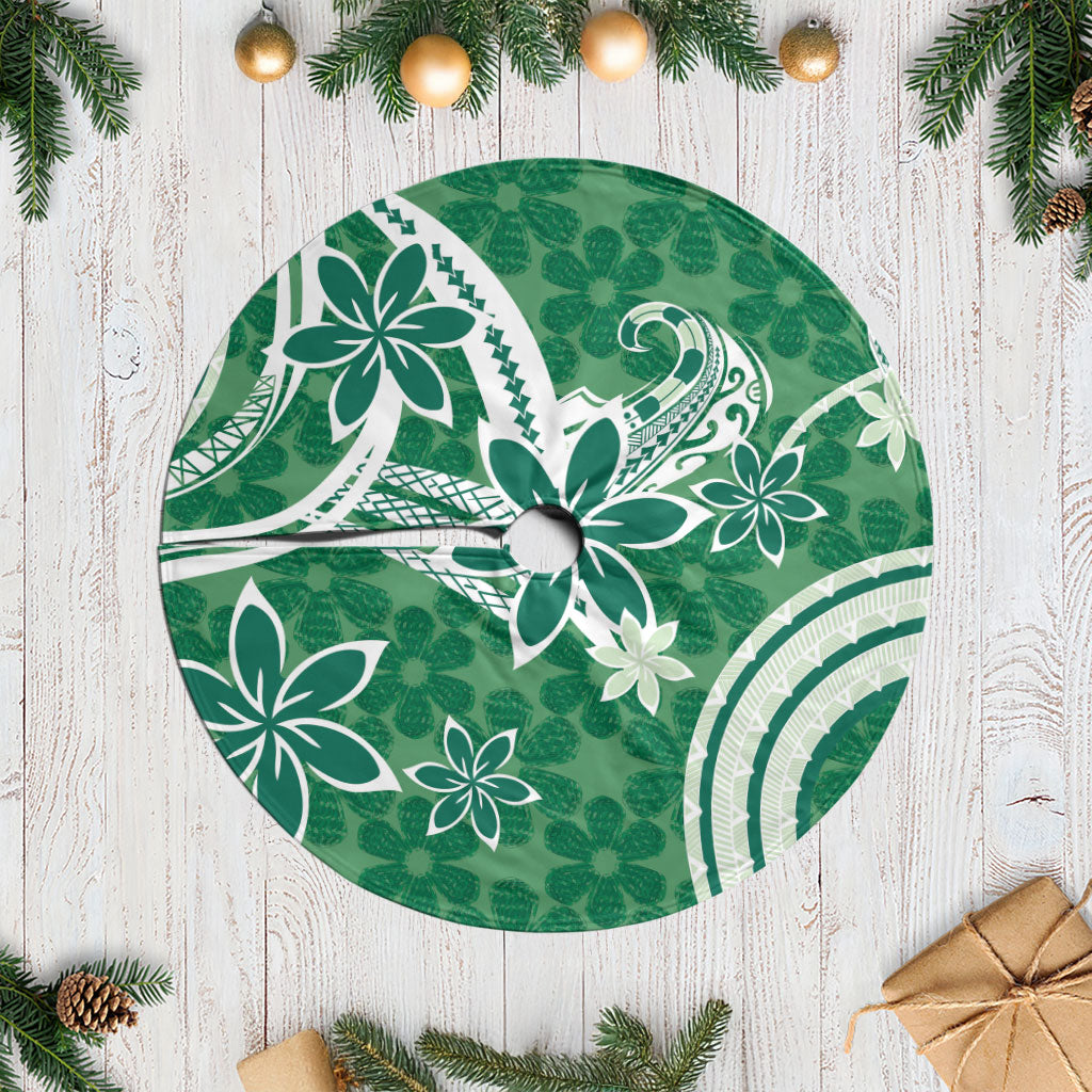 Hawaii Pupuala Plumeria Green Tree Skirt Polynesian Pattern LT01 Casual Green - Polynesian Pride