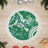 Hawaii Pupuala Plumeria Green Tree Skirt Polynesian Pattern LT01 Fringed Green - Polynesian Pride