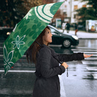 Hawaii Pupuala Plumeria Green Umbrella Polynesian Pattern LT01 - Polynesian Pride
