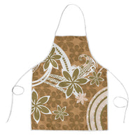 Hawaii Pupuala Plumeria Light Brown Apron Polynesian Pattern LT01 Light Brown - Polynesian Pride