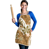 Hawaii Pupuala Plumeria Light Brown Apron Polynesian Pattern LT01 - Polynesian Pride