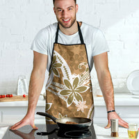 Hawaii Pupuala Plumeria Light Brown Apron Polynesian Pattern LT01 - Polynesian Pride