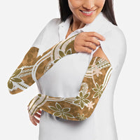Hawaii Pupuala Plumeria Light Brown Arm Sleeves Polynesian Pattern LT01 - Polynesian Pride