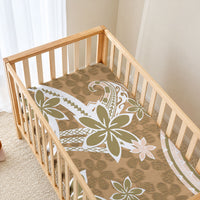 Hawaii Pupuala Plumeria Light Brown Baby Bed Cover Polynesian Pattern LT01 - Polynesian Pride