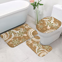 Hawaii Pupuala Plumeria Light Brown Bathroom Set Polynesian Pattern LT01 - Polynesian Pride