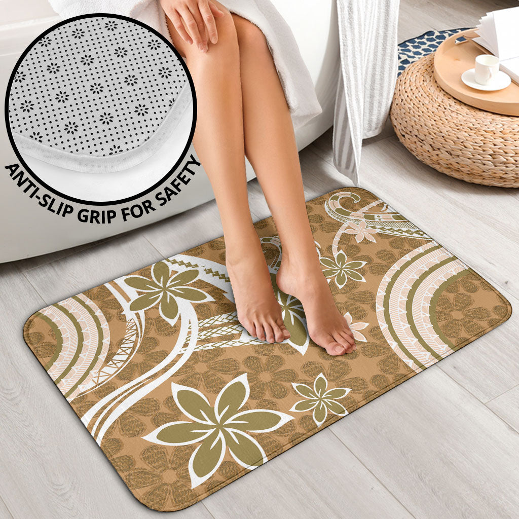Hawaii Pupuala Plumeria Light Brown Bathroom Set Polynesian Pattern LT01 - Polynesian Pride