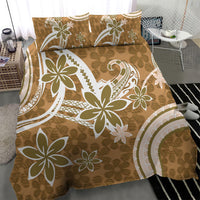 Hawaii Pupuala Plumeria Light Brown Bedding Set Polynesian Pattern LT01 - Polynesian Pride