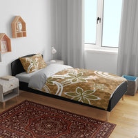 Hawaii Pupuala Plumeria Light Brown Bedding Set Polynesian Pattern LT01 - Polynesian Pride