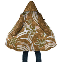 Hawaii Pupuala Plumeria Light Brown Cloak Polynesian Pattern LT01 Unisex Light Brown - Polynesian Pride