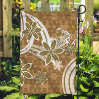 Hawaii Pupuala Plumeria Light Brown Garden Flag Polynesian Pattern LT01 Garden Flag Light Brown - Polynesian Pride