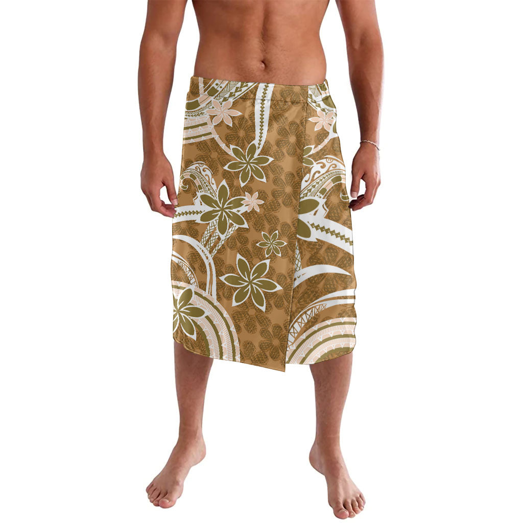 Hawaii Pupuala Plumeria Light Brown Lavalava Polynesian Pattern LT01 Light Brown - Polynesian Pride