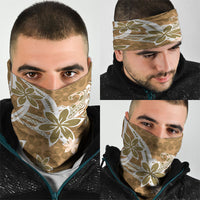 Hawaii Pupuala Plumeria Light Brown Neck Gaiter Polynesian Pattern LT01 - Polynesian Pride