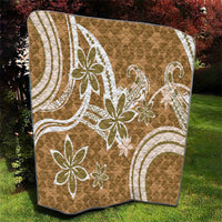 Hawaii Pupuala Plumeria Light Brown Quilt Polynesian Pattern LT01 - Polynesian Pride