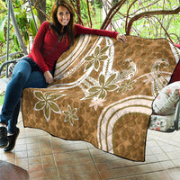 Hawaii Pupuala Plumeria Light Brown Quilt Polynesian Pattern LT01 - Polynesian Pride