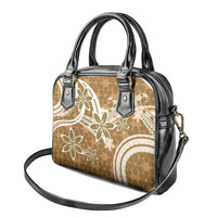 Hawaii Pupuala Plumeria Light Brown Shoulder Handbag Polynesian Pattern LT01 - Polynesian Pride