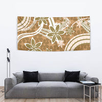 Hawaii Pupuala Plumeria Light Brown Tapestry Polynesian Pattern LT01 - Polynesian Pride