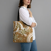 Hawaii Pupuala Plumeria Light Brown Tote Bag Polynesian Pattern LT01 - Polynesian Pride