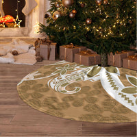 Hawaii Pupuala Plumeria Light Brown Tree Skirt Polynesian Pattern LT01 - Polynesian Pride