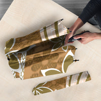 Hawaii Pupuala Plumeria Light Brown Umbrella Polynesian Pattern LT01 - Polynesian Pride