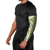 Hawaii Pupuala Plumeria Olive Green Arm Sleeves Polynesian Pattern LT01 - Polynesian Pride