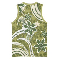 Hawaii Pupuala Plumeria Olive Green Basketball Jersey Polynesian Pattern LT01 - Polynesian Pride