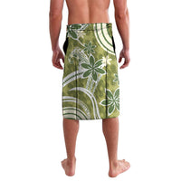 Hawaii Pupuala Plumeria Olive Green Lavalava Polynesian Pattern LT01 - Polynesian Pride