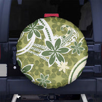 Hawaii Pupuala Plumeria Olive Green Spare Tire Cover Polynesian Pattern LT01 No hole Olive Green - Polynesian Pride