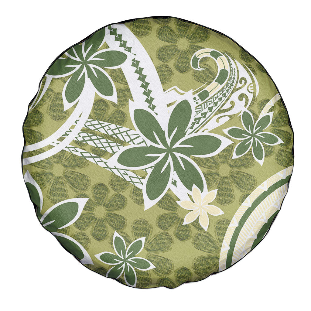 Hawaii Pupuala Plumeria Olive Green Spare Tire Cover Polynesian Pattern LT01 - Polynesian Pride