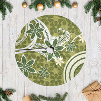 Hawaii Pupuala Plumeria Olive Green Tree Skirt Polynesian Pattern LT01 Casual Olive Green - Polynesian Pride